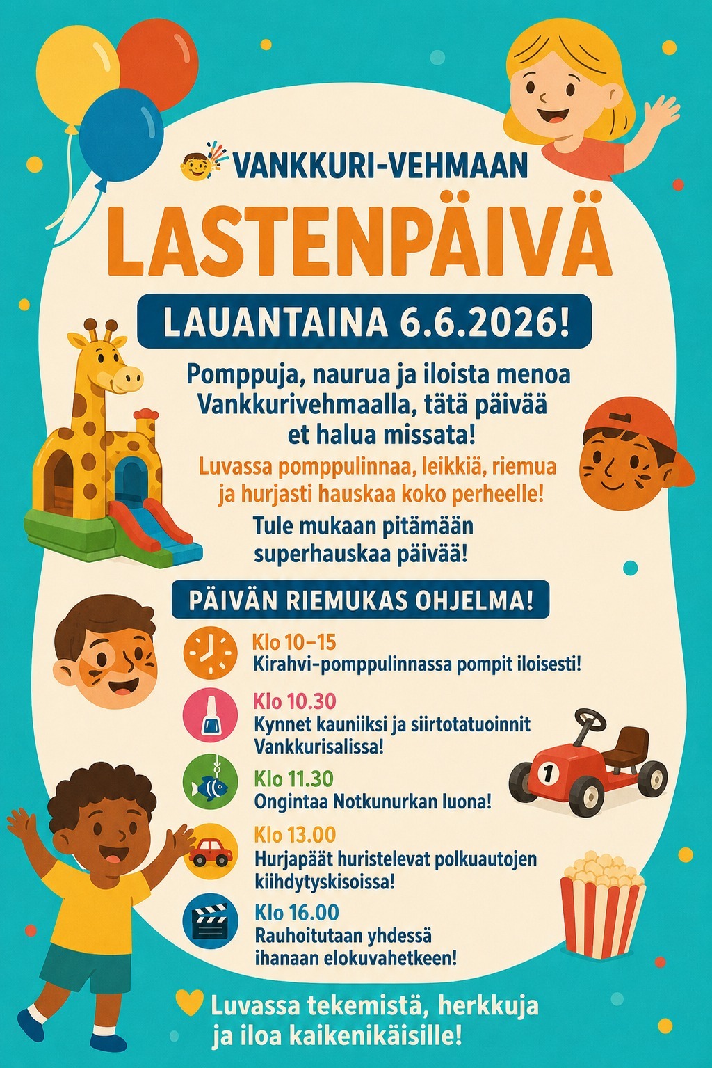 Lastenpäivän ohjelma kuvassa