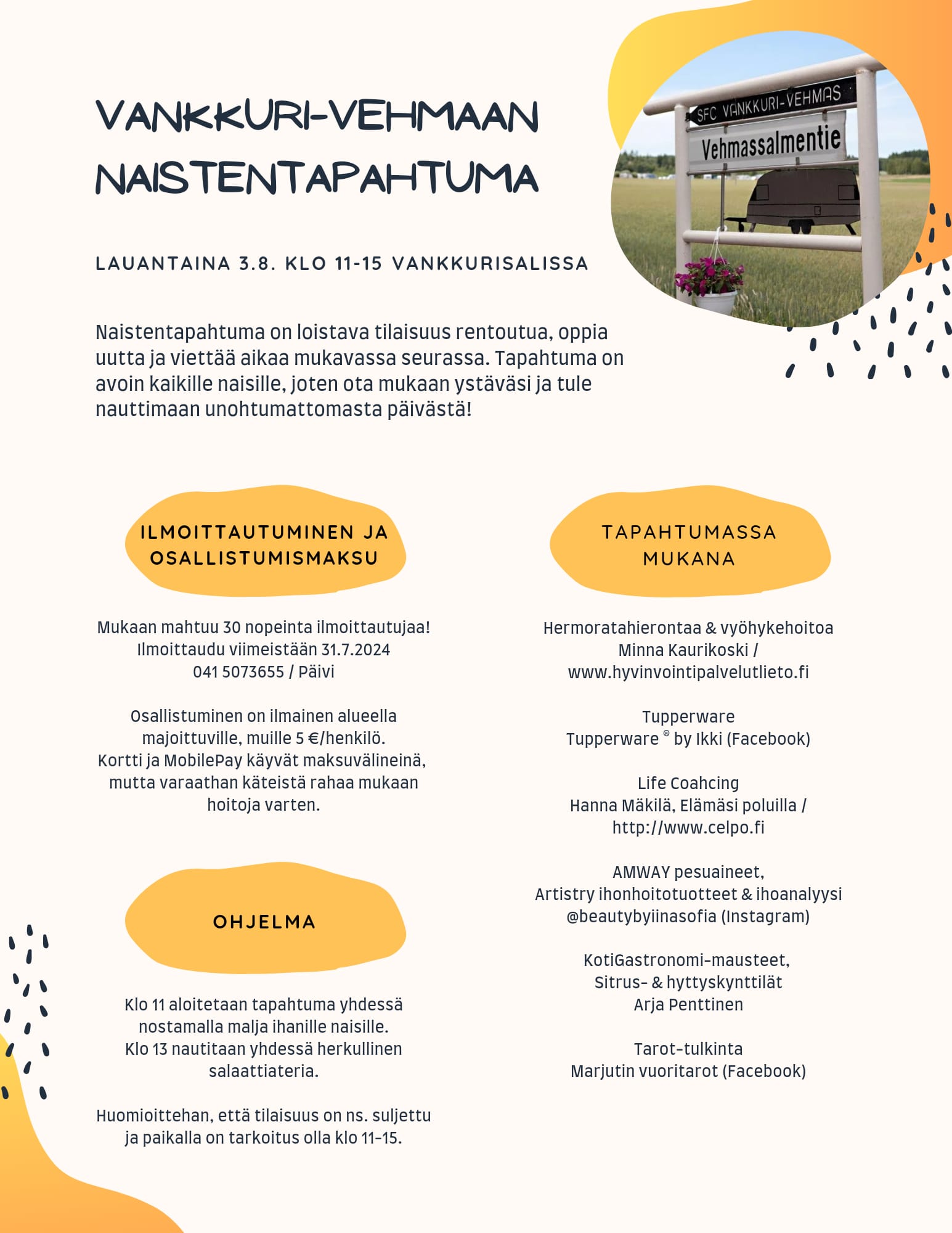 Naistentapahtuman ohjelma